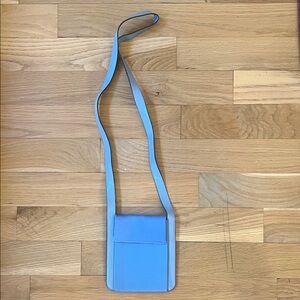 Tory Burch Blue Leather & Suede Crossbody Bag